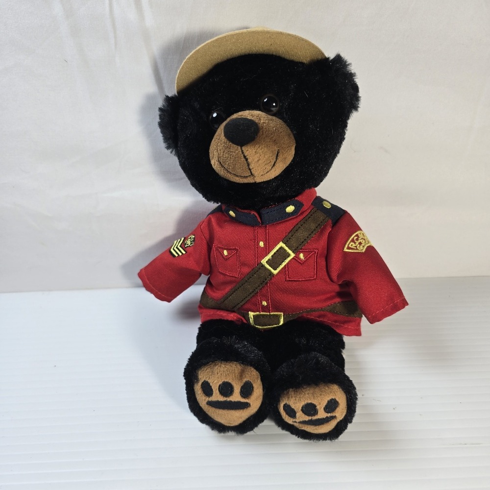 RCMP Sergeant Royal Canadian Mounted Police Black Teddy Bear